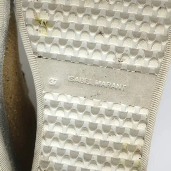 Isabel Marant Beth Lightning Bolt Sneakers Gold Metallic Cracked Leather Size 37 - Picture 13 of 13